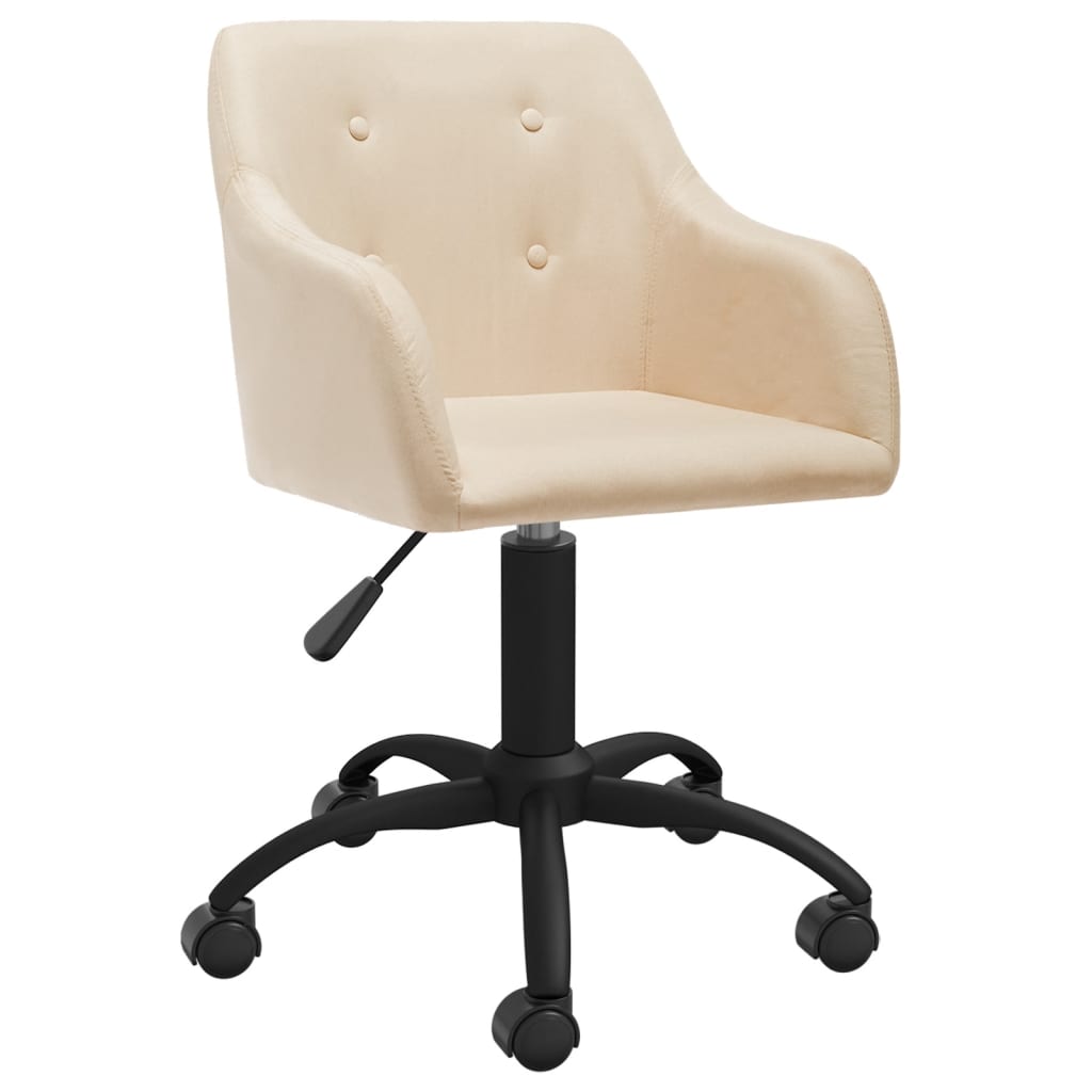Esszimmerstühle 4 Stk. Drehbar Creme Stoff