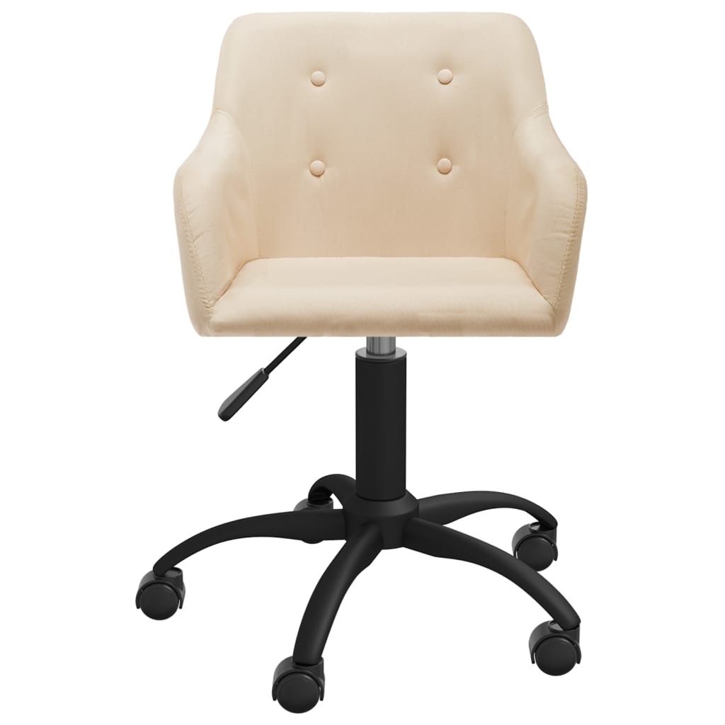 Esszimmerstühle 4 Stk. Drehbar Creme Stoff