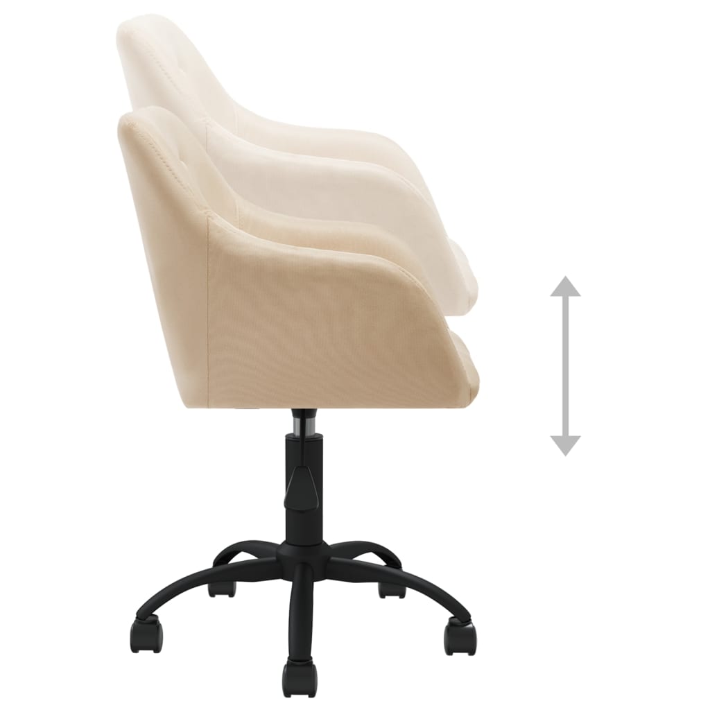 Esszimmerstühle 4 Stk. Drehbar Creme Stoff