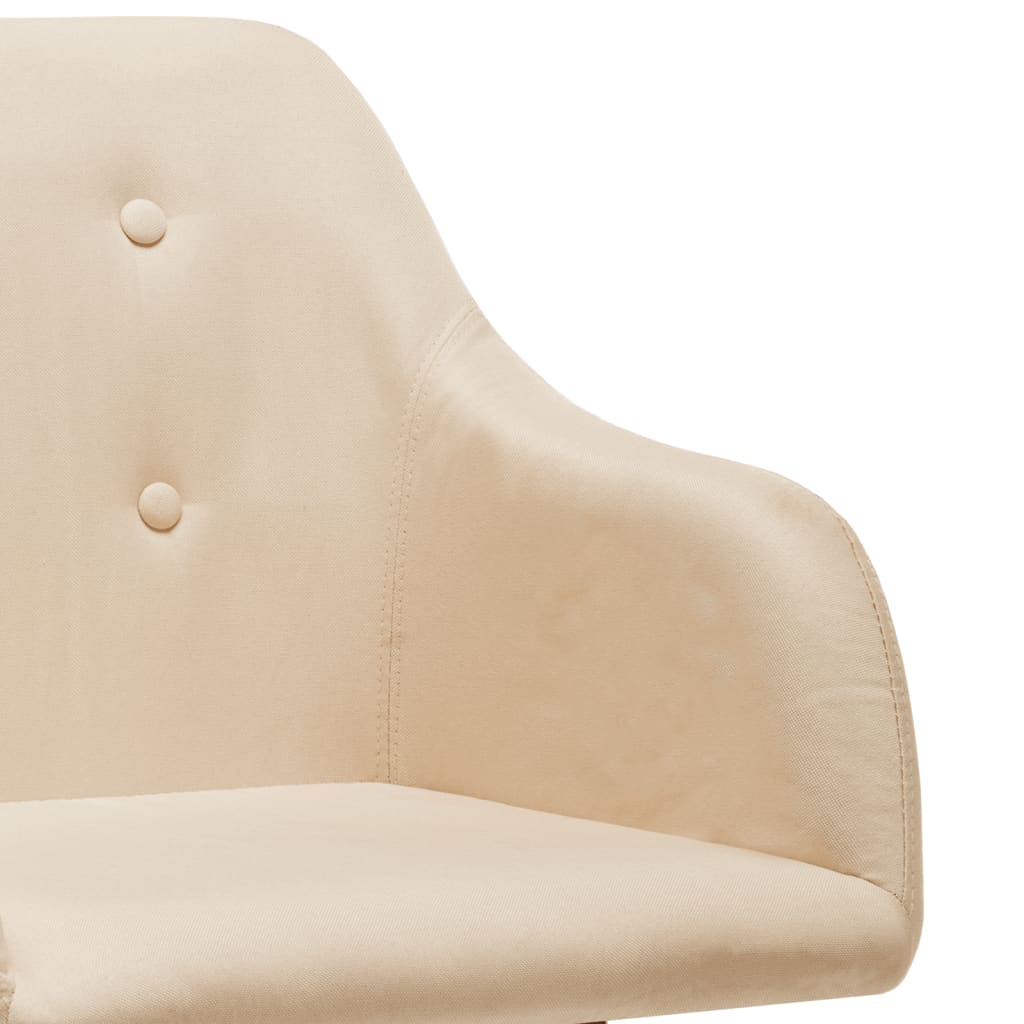 Esszimmerstühle 4 Stk. Drehbar Creme Stoff