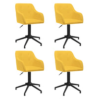 Thumbnail for Esszimmerstühle 4 Stk. Drehbar Gelb Stoff