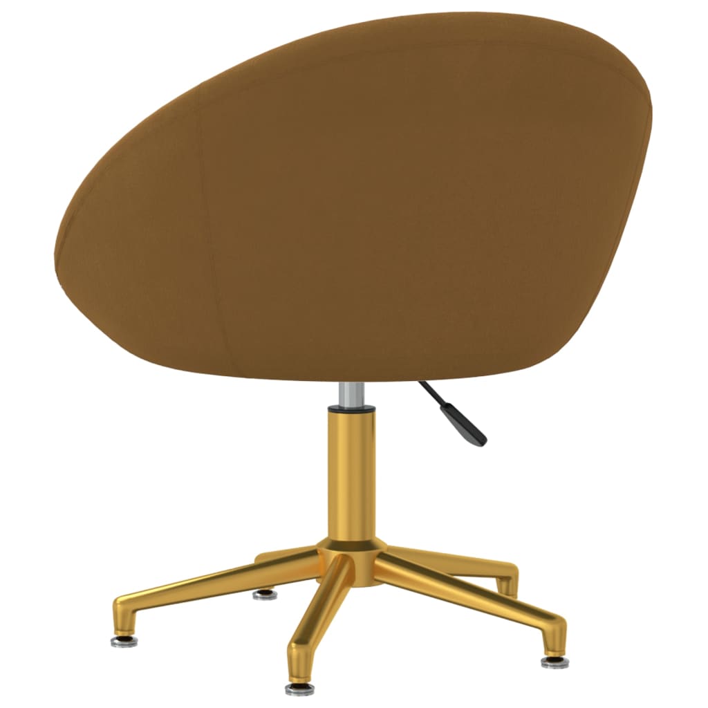 Esszimmerstühle 6 Stk. Braun Samt