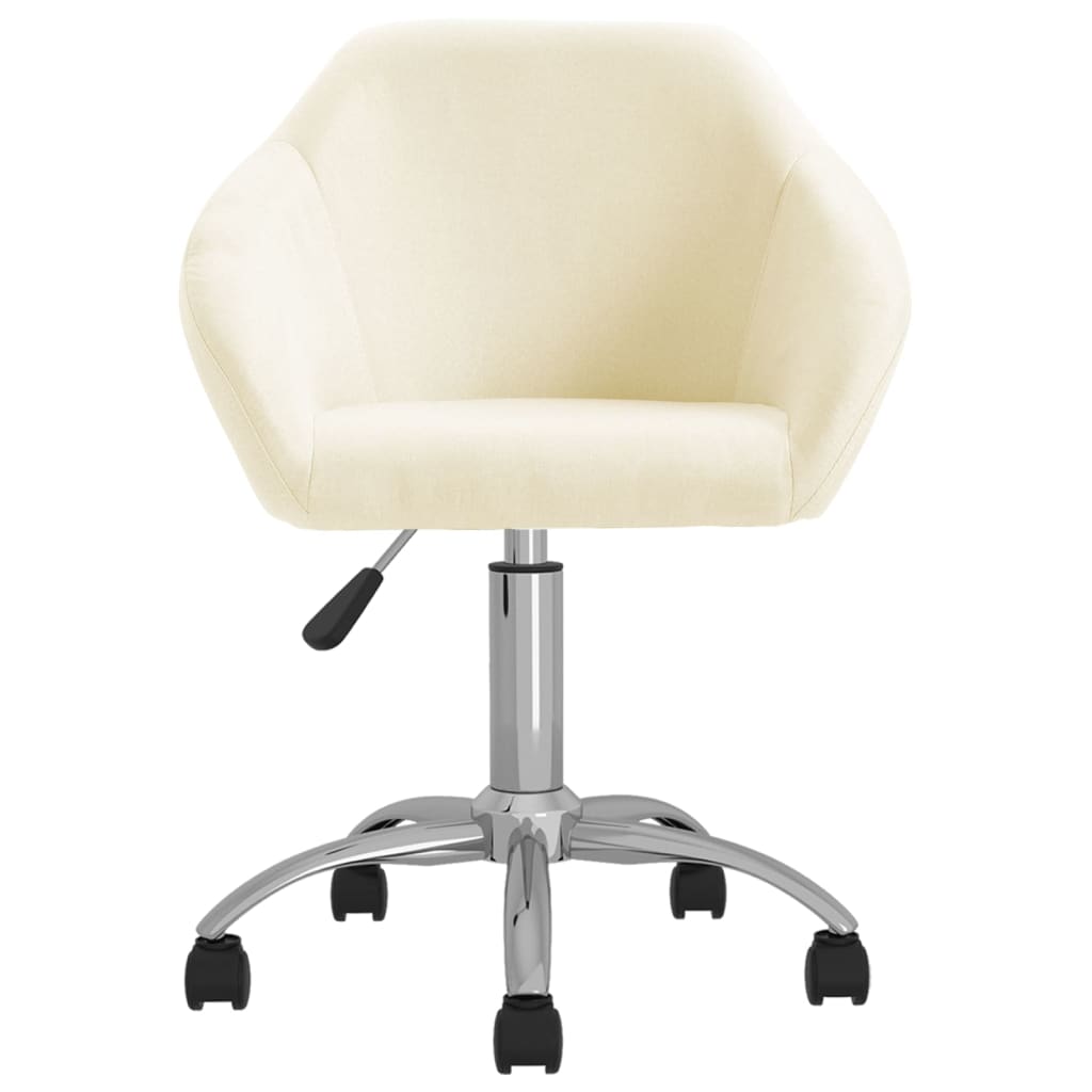 Esszimmerstühle 4 Stk. Drehbar Creme Stoff