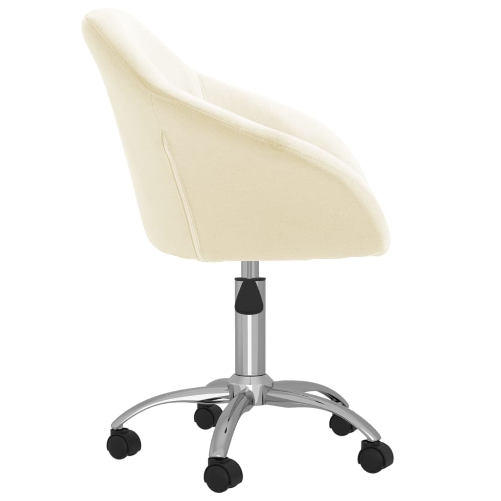 Esszimmerstühle 4 Stk. Drehbar Creme Stoff