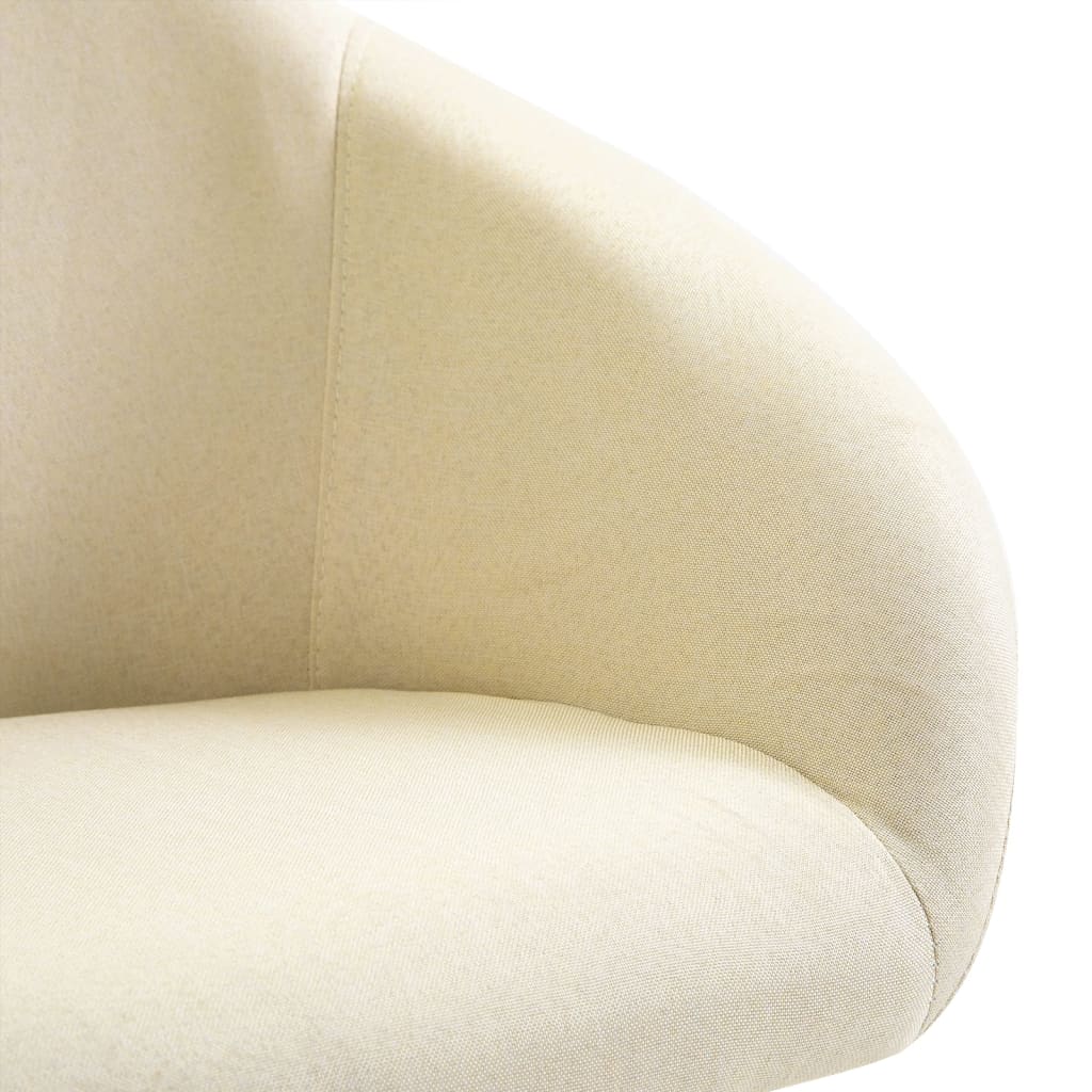 Esszimmerstühle 6 Stk. Drehbar Creme Stoff