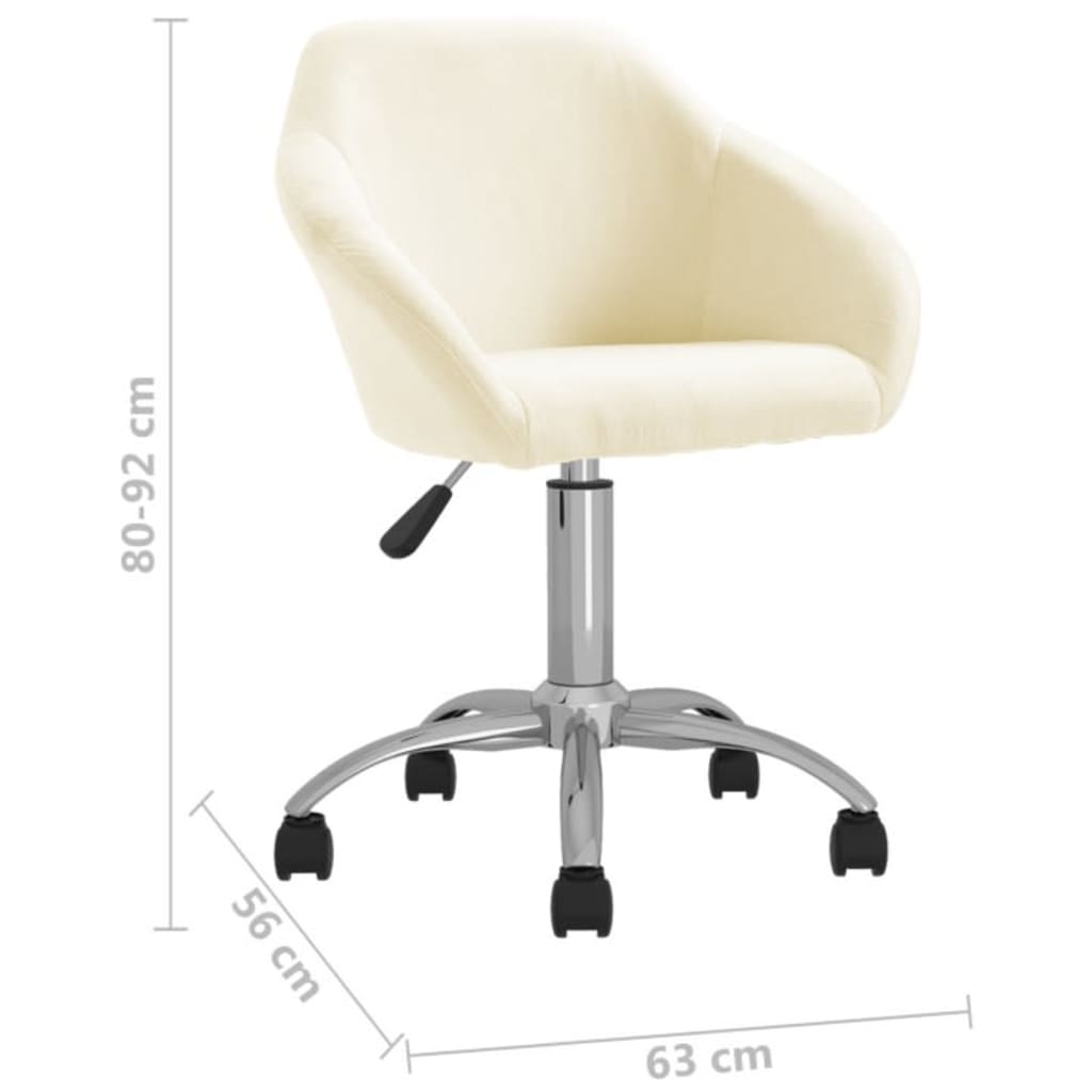 Esszimmerstühle 6 Stk. Drehbar Creme Stoff