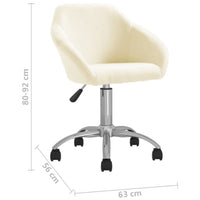 Thumbnail for Esszimmerstühle 6 Stk. Drehbar Creme Stoff