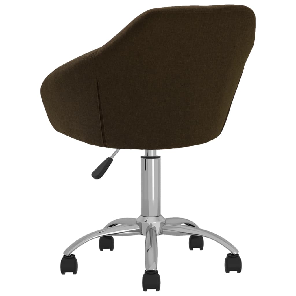 Esszimmerstühle 6 Stk. Drehbar Dunkelbraun Stoff