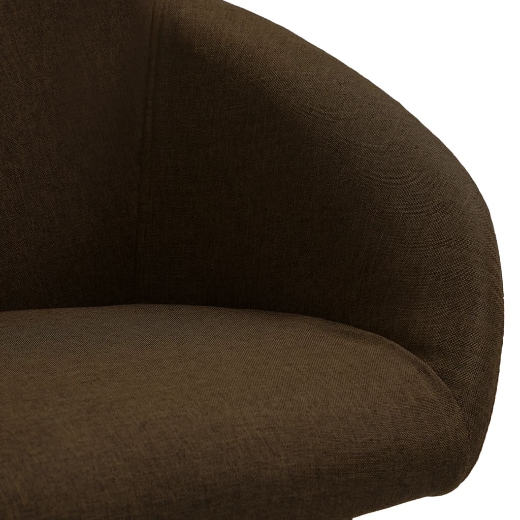 Esszimmerstühle 6 Stk. Drehbar Dunkelbraun Stoff