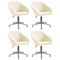 Thumbnail for Esszimmerstühle 4 Stk. Drehbar Creme Stoff