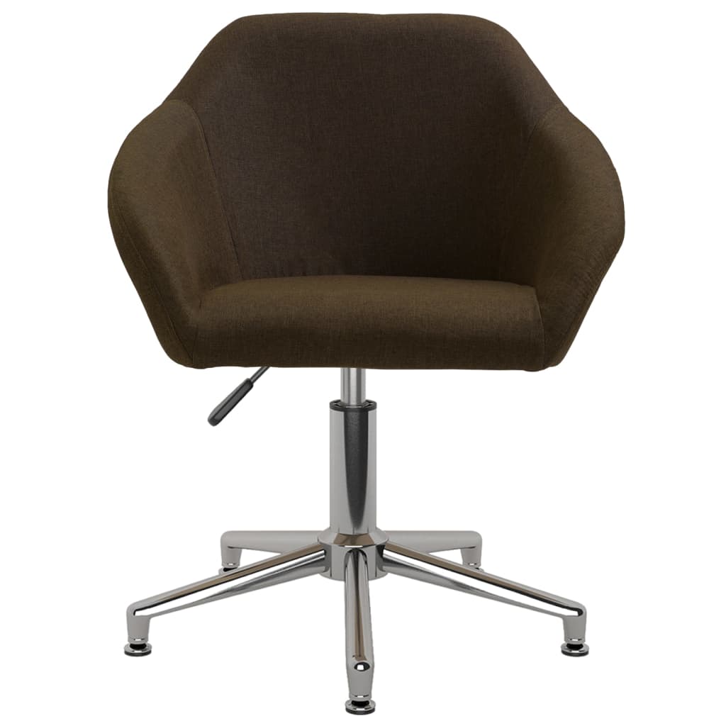 Esszimmerstühle 4 Stk. Drehbar Dunkelbraun Stoff