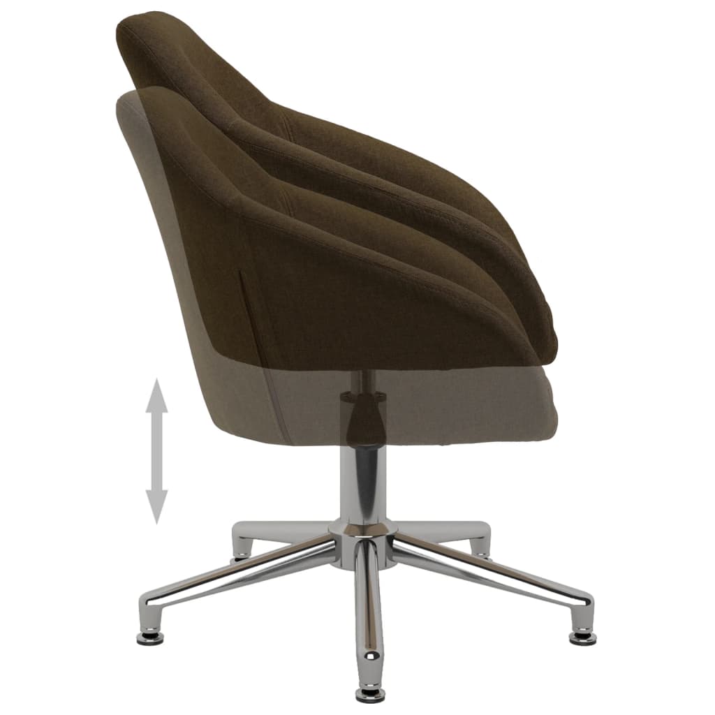 Esszimmerstühle 4 Stk. Drehbar Dunkelbraun Stoff