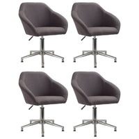 Thumbnail for Esszimmerstühle 4 Stk. Drehbar Taupe Stoff