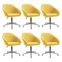 Thumbnail for Esszimmerstühle 6 Stk. Drehbar Gelb Stoff