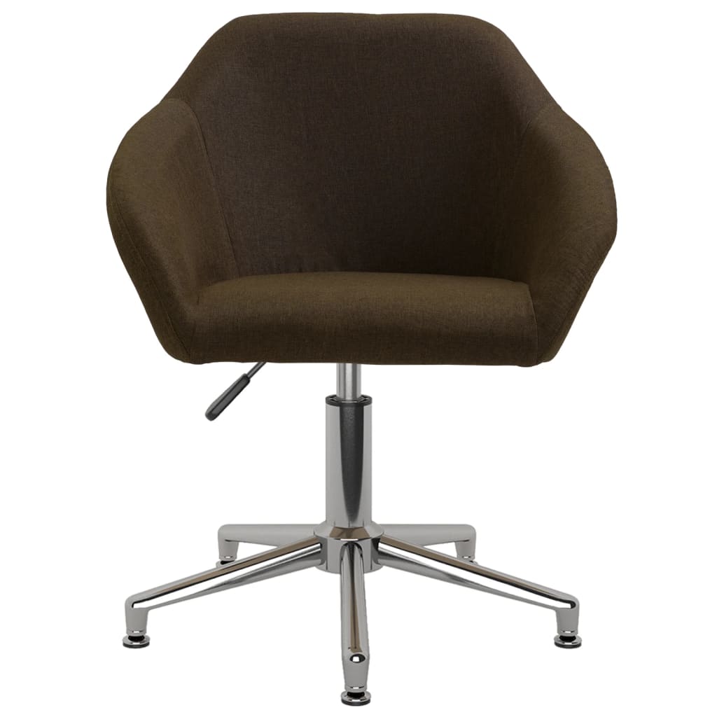 Esszimmerstuhl Drehbar Dunkelbraun Stoff