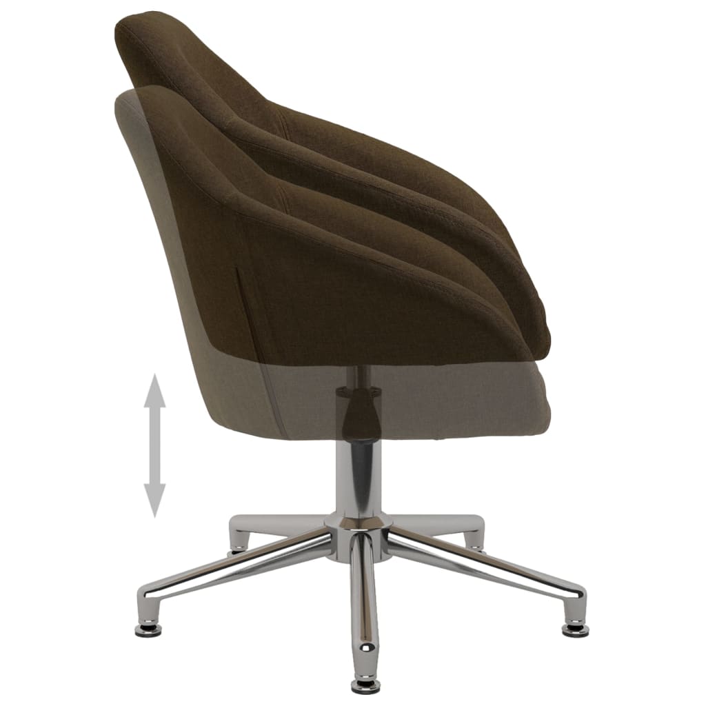 Esszimmerstuhl Drehbar Dunkelbraun Stoff