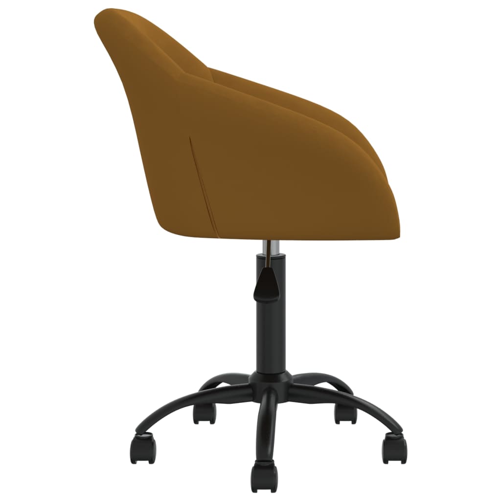 Bürostuhl Drehbar Braun Samt