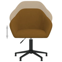 Thumbnail for Esszimmerstühle 6 Stk. Drehbar Braun Samt