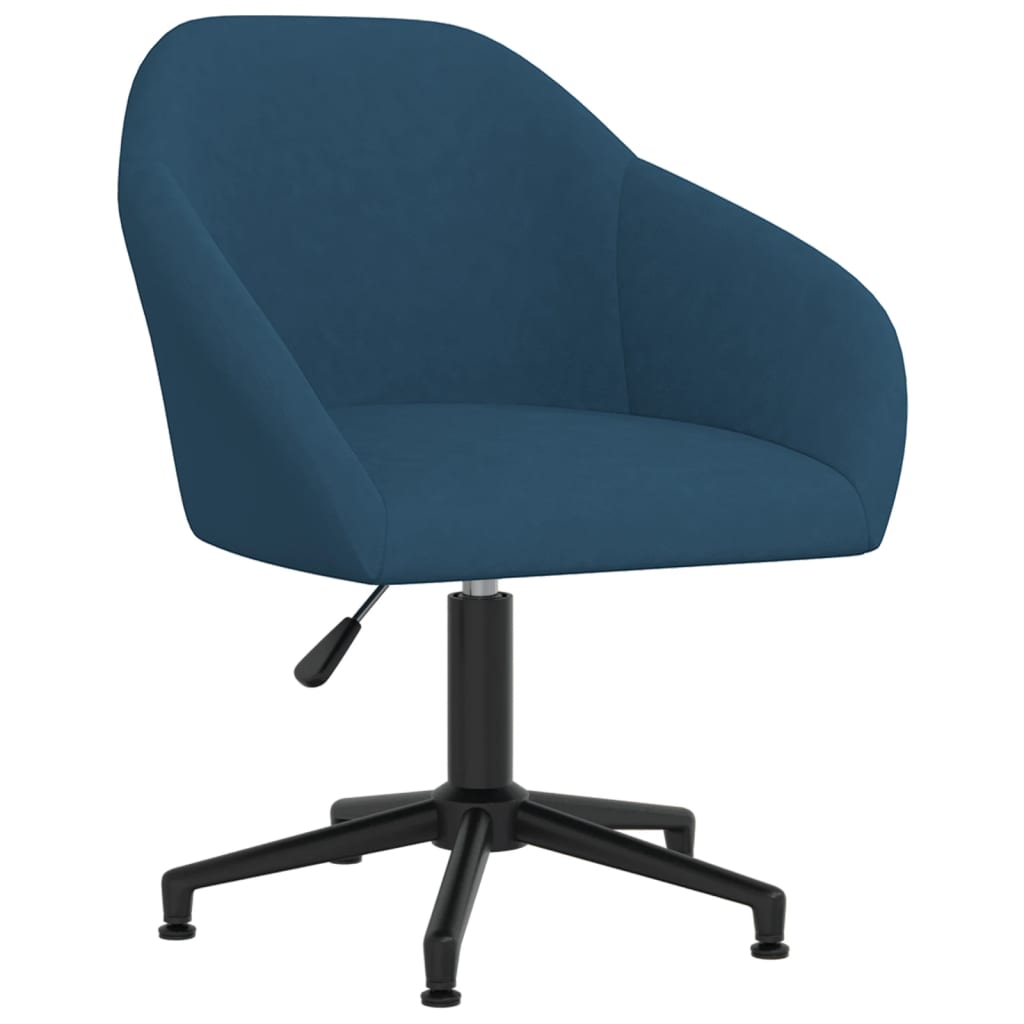 Bürostuhl Drehbar Blau Samt