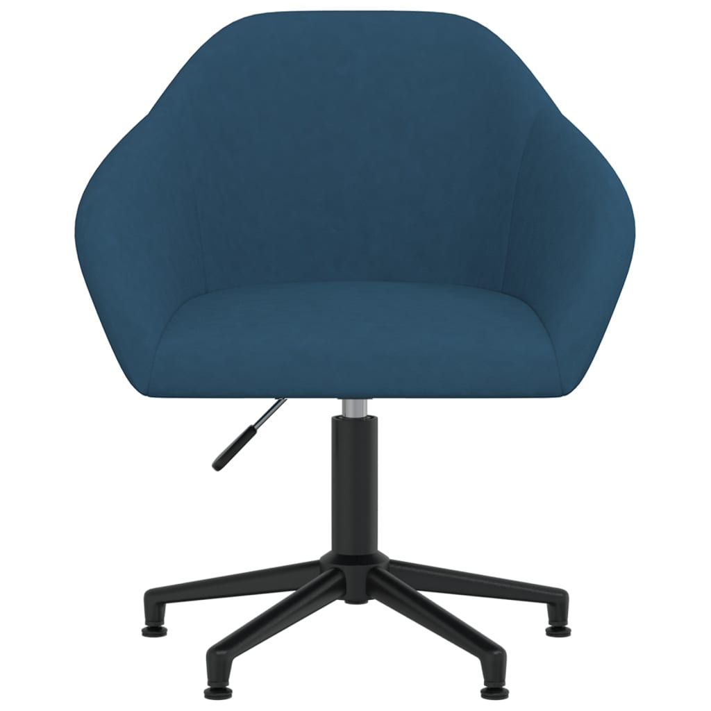 Bürostuhl Drehbar Blau Samt