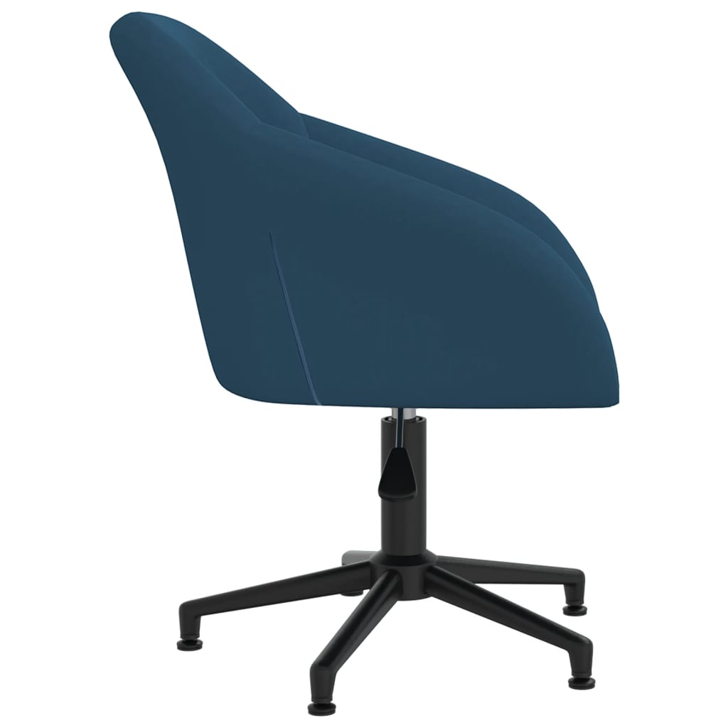 Bürostuhl Drehbar Blau Samt