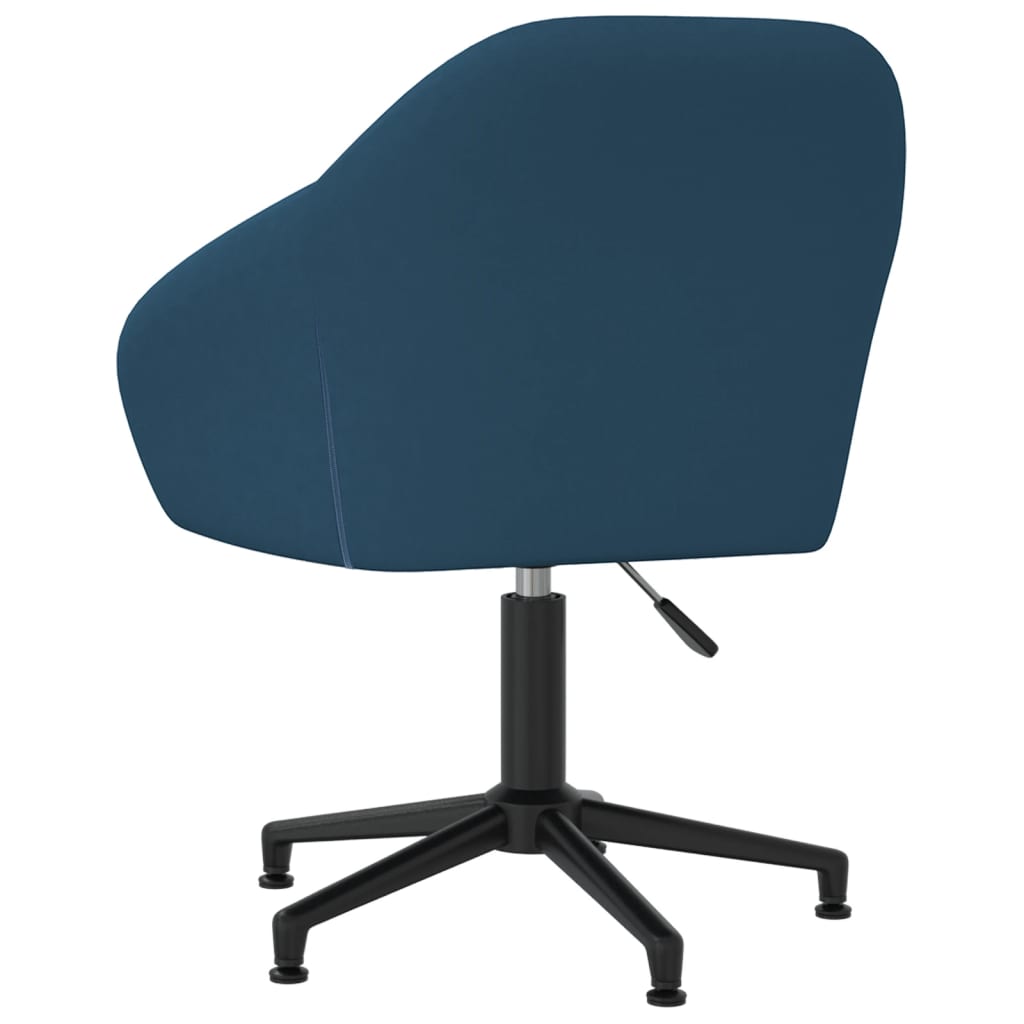 Bürostuhl Drehbar Blau Samt