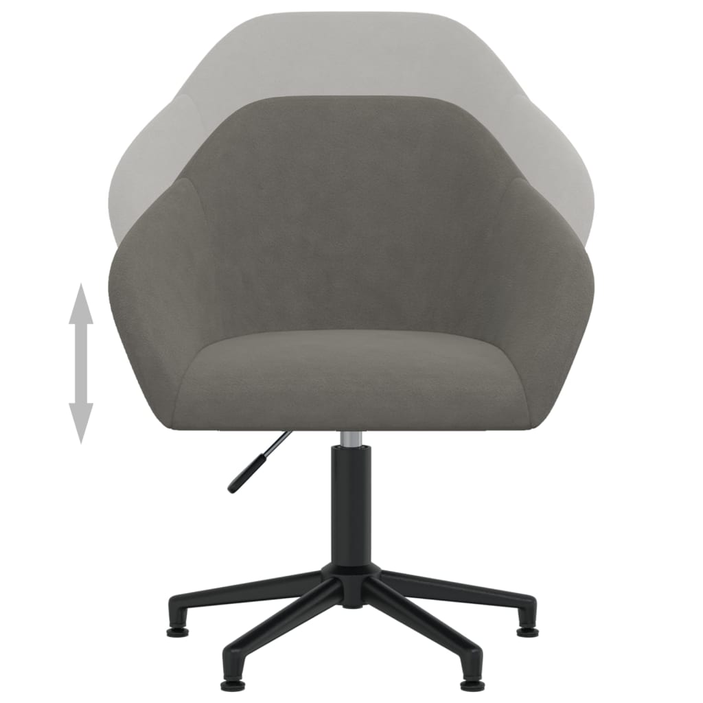 Bürostuhl Drehbar Dunkelgrau Samt