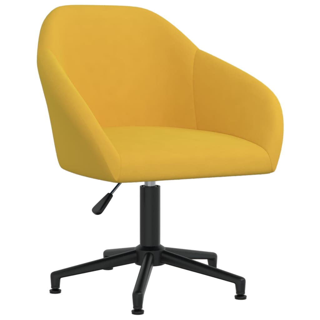 Bürostuhl Drehbar Gelb Samt