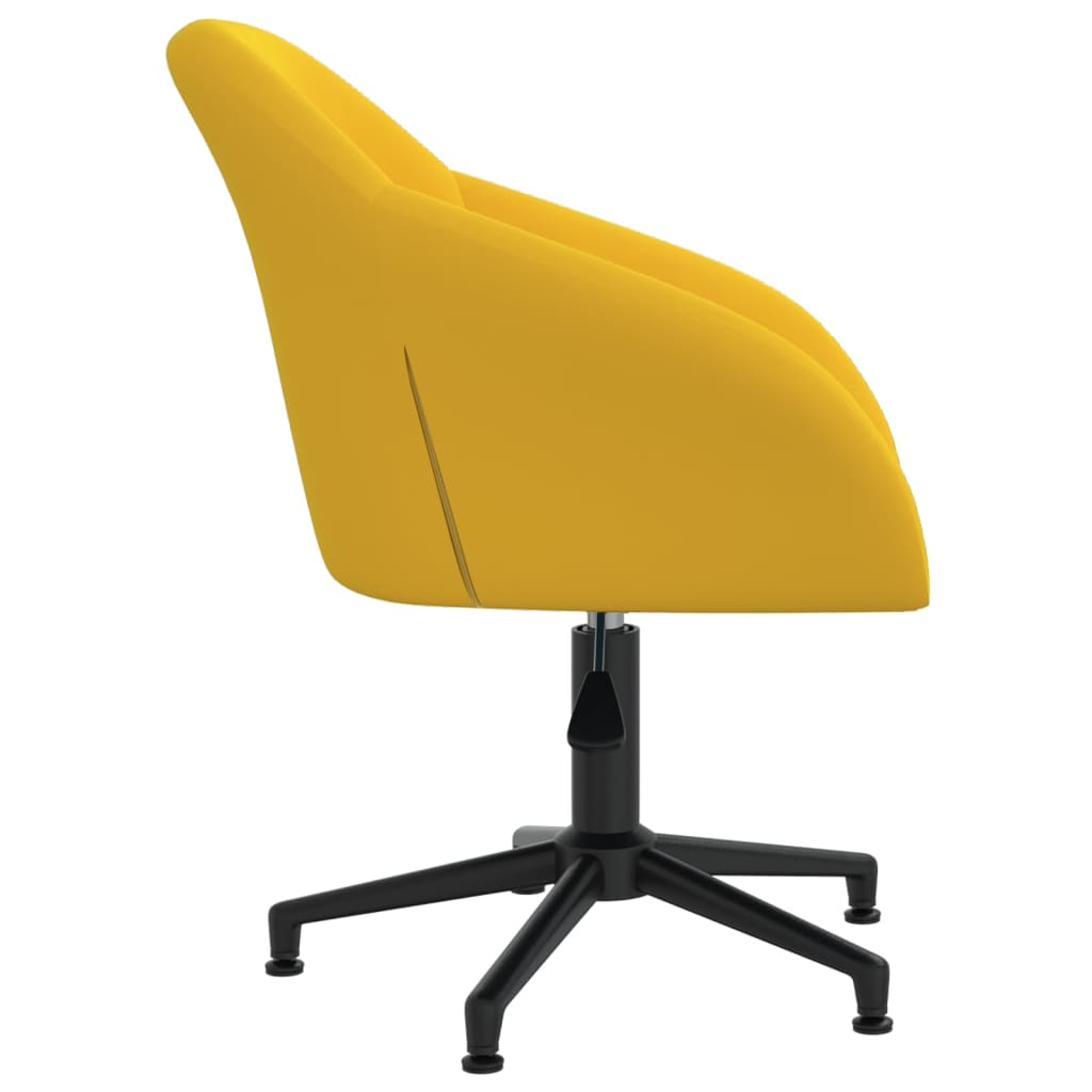 Bürostuhl Drehbar Gelb Samt