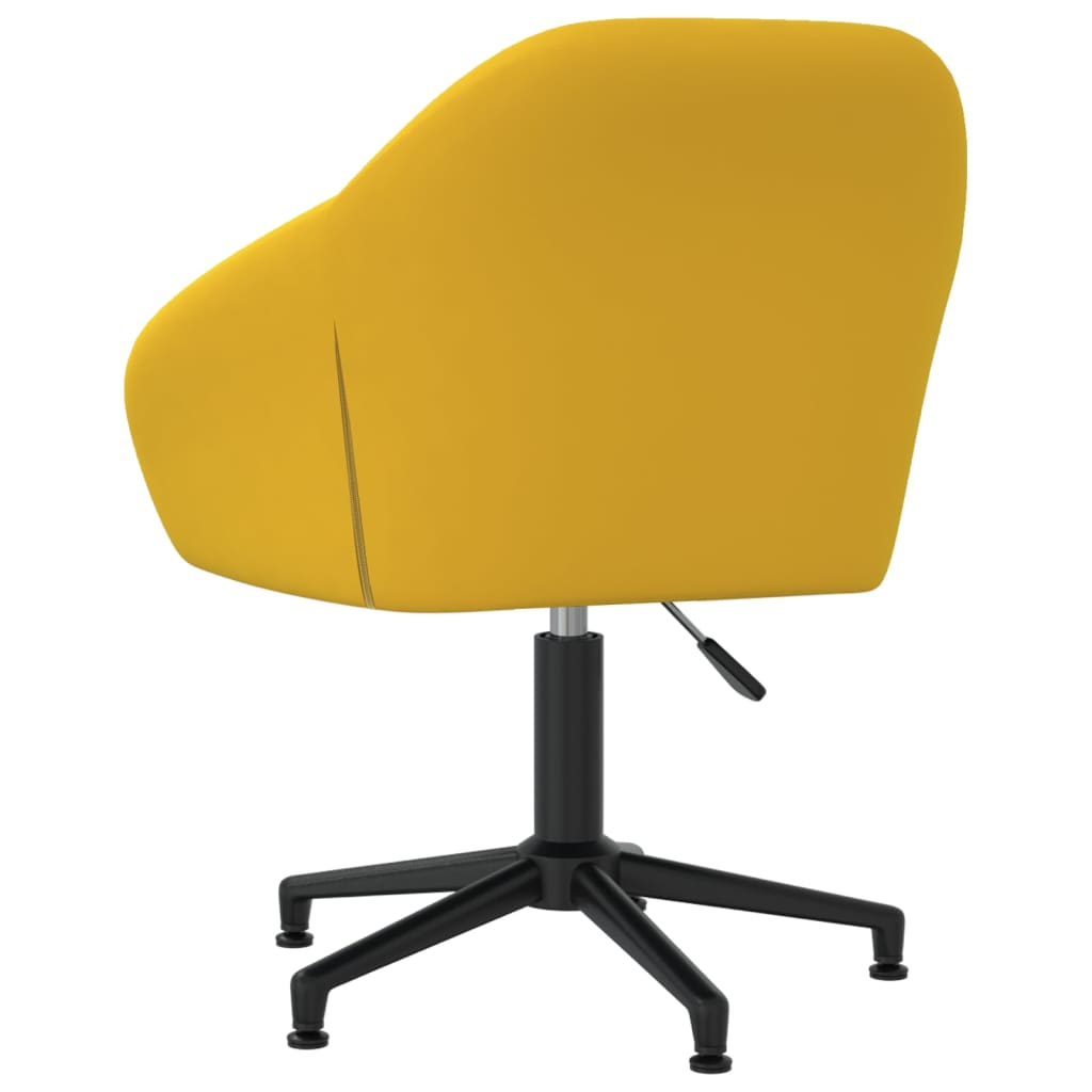 Bürostuhl Drehbar Gelb Samt