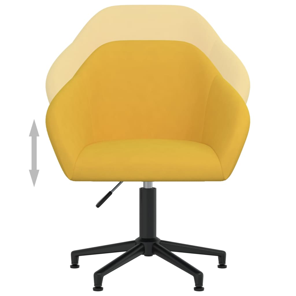 Bürostuhl Drehbar Gelb Samt
