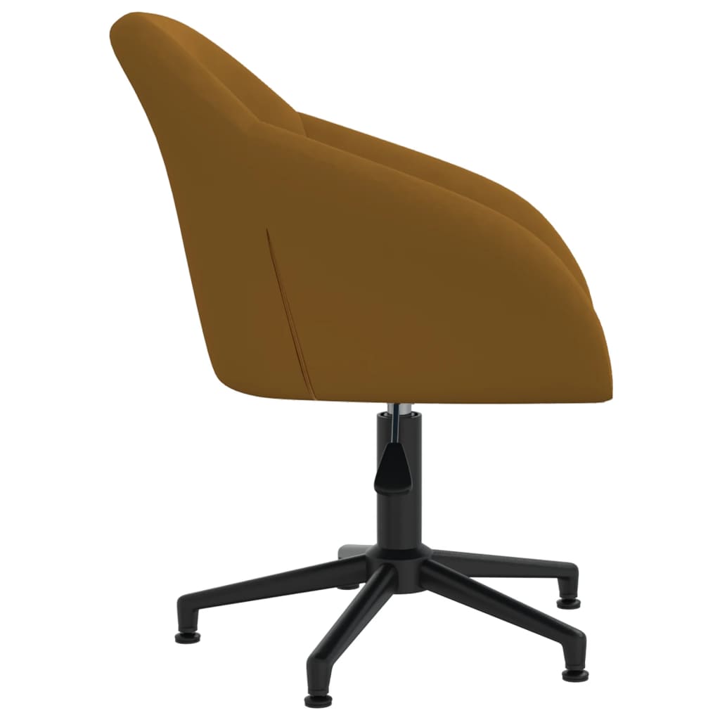 Bürostuhl Drehbar Braun Samt