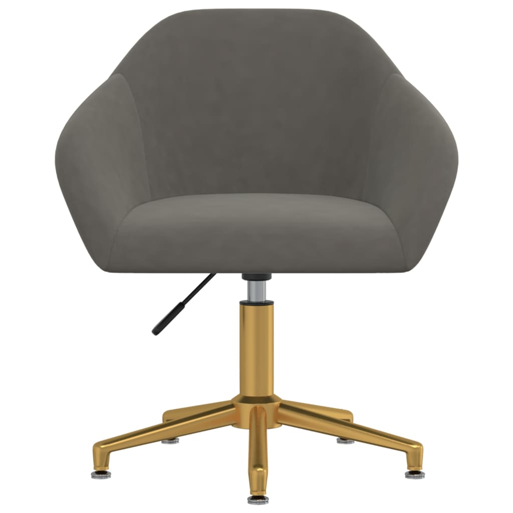 Esszimmerstühle 4 Stk. Drehbar Dunkelgrau Samt