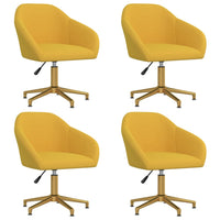 Thumbnail for Esszimmerstühle 4 Stk. Drehbar Gelb Samt