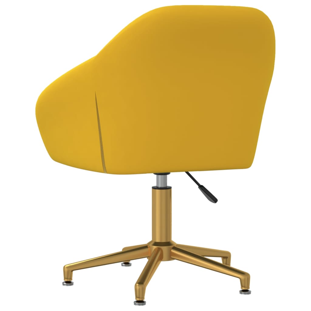 Bürostuhl Drehbar Gelb Samt