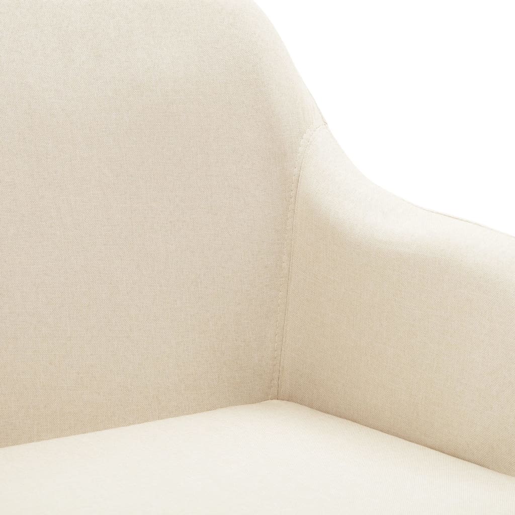 Esszimmerstühle 4 Stk. Drehbar Creme Stoff