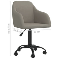 Thumbnail for Esszimmerstühle 4 Stk. Drehbar Hellgrau Samt