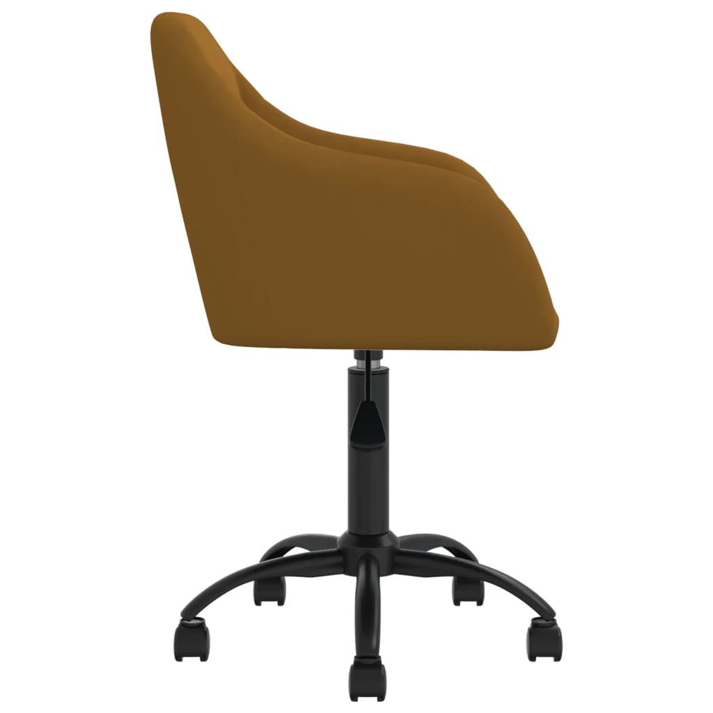 Esszimmerstühle 6 Stk. Drehbar Braun Samt