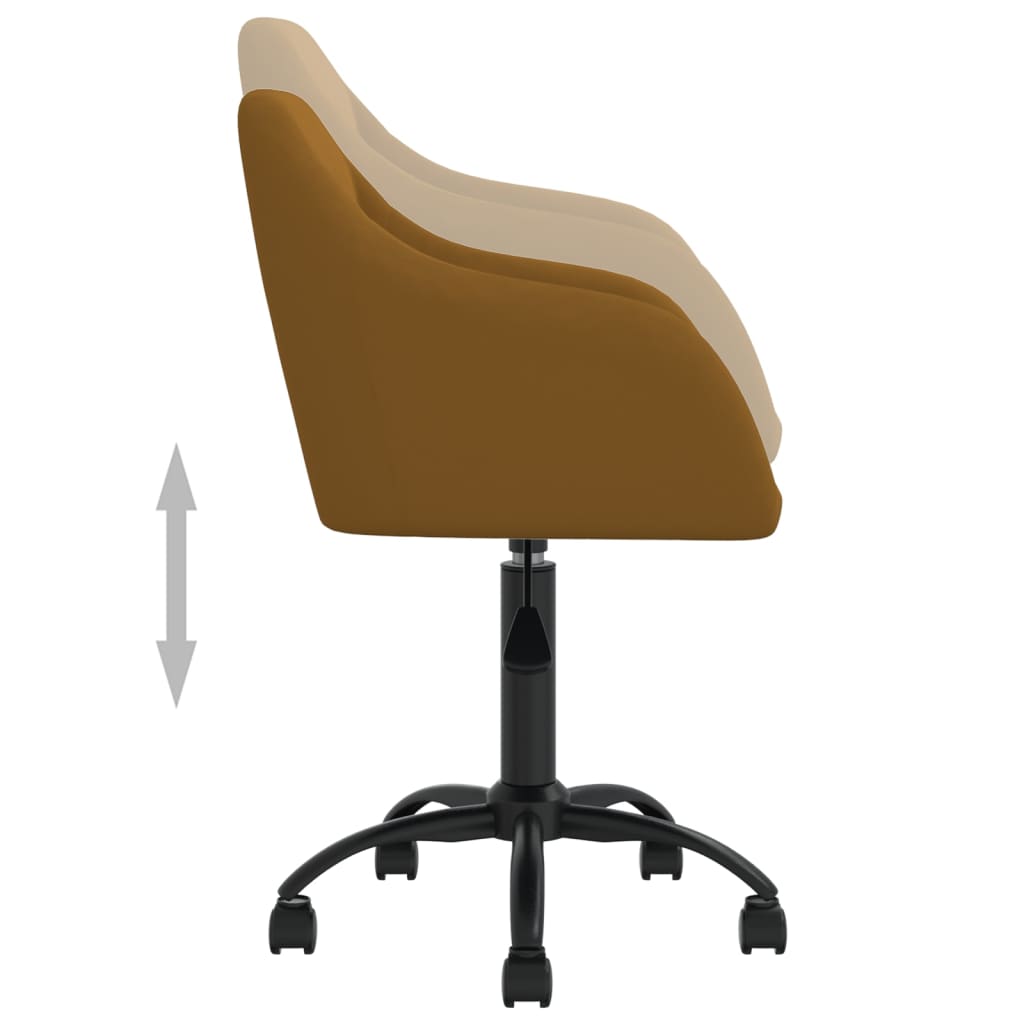 Esszimmerstühle 6 Stk. Drehbar Braun Samt