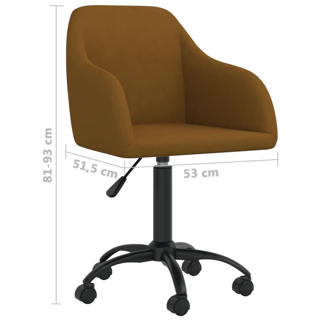 Esszimmerstühle 6 Stk. Drehbar Braun Samt