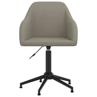 Thumbnail for Esszimmerstühle 4 Stk. Drehbar Hellgrau Samt