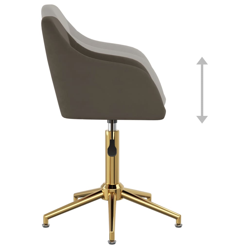 Esszimmerstühle 4 Stk. Drehbar Dunkelgrau Samt