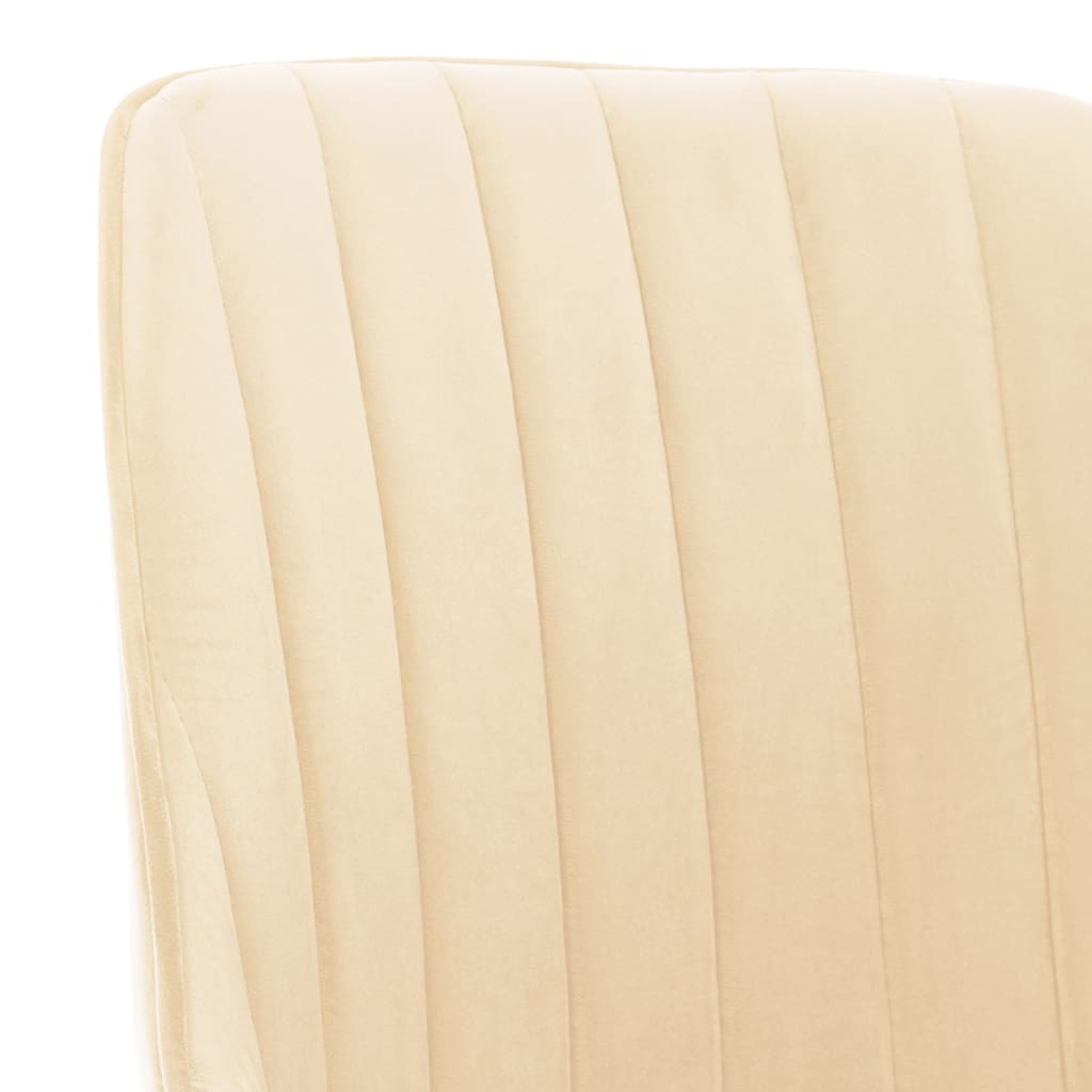 Esszimmerstühle 6 Stk. Drehbar Creme Samt