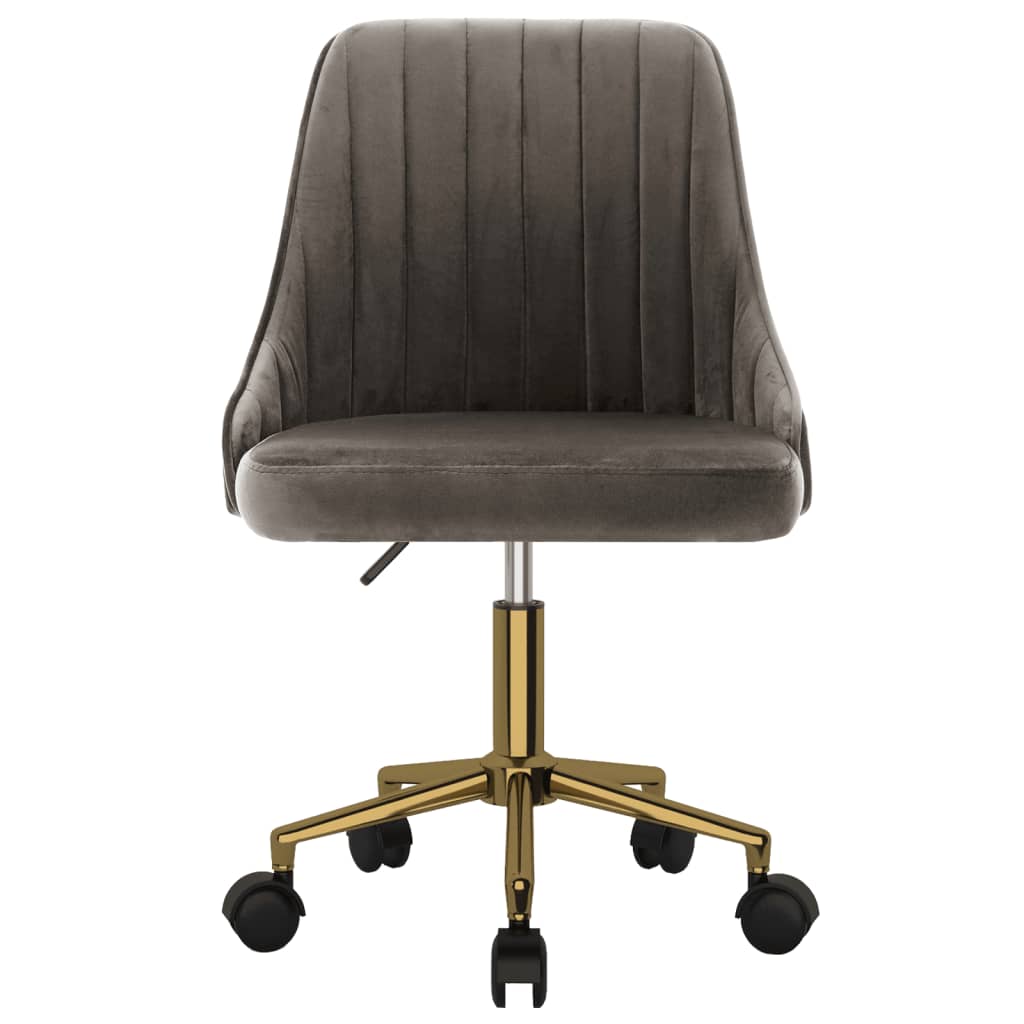 Esszimmerstühle 4 Stk. Drehbar Dunkelgrau Samt