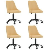 Thumbnail for Esszimmerstühle 4 Stk. Drehbar Gelb Stoff