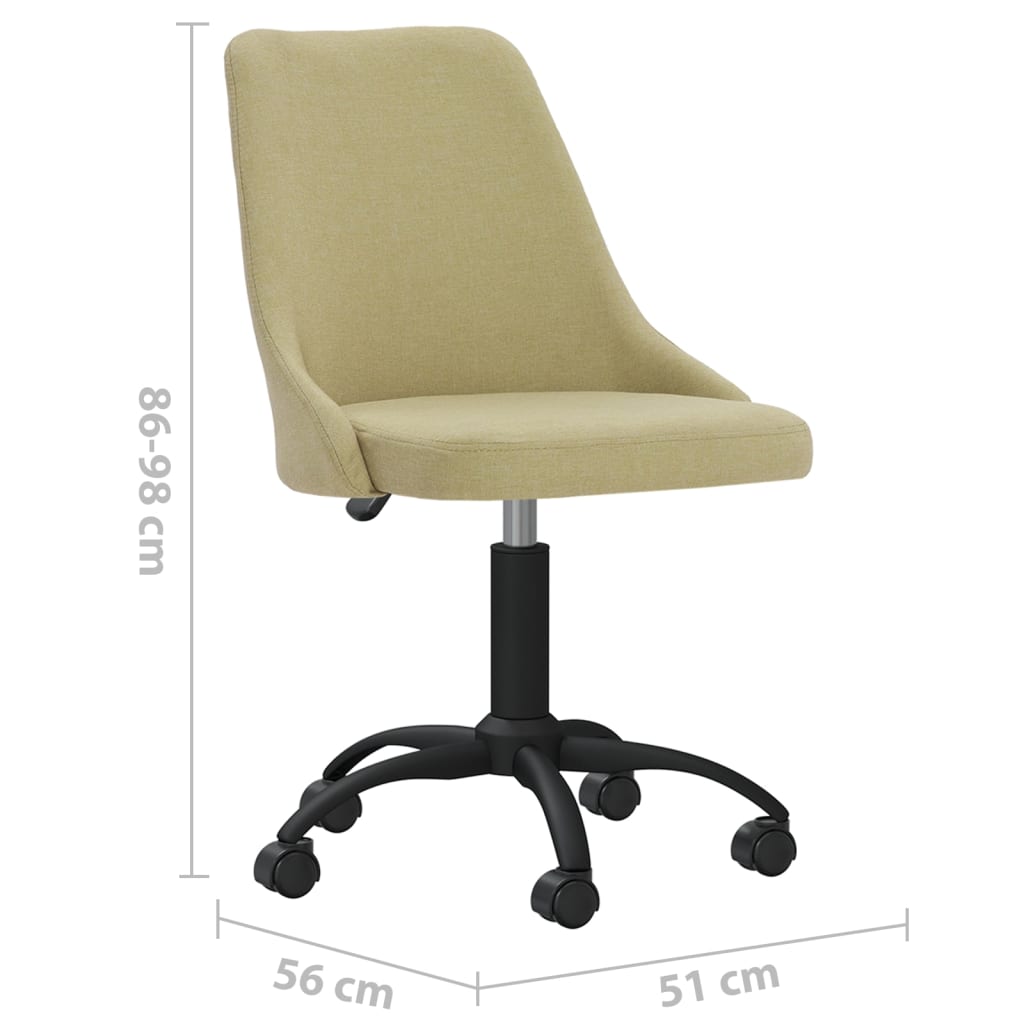 Bürostuhl Drehbar Grün Stoff