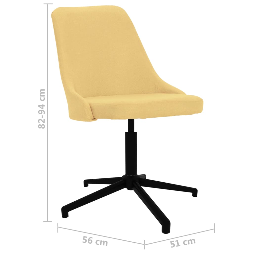 Bürostuhl Drehbar Gelb Stoff