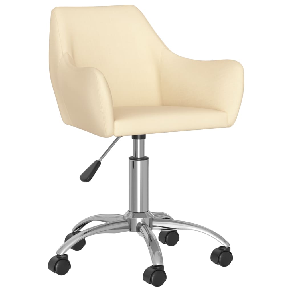 Esszimmerstühle 4 Stk. Drehbar Creme Stoff