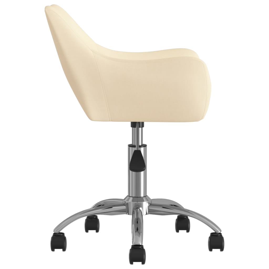 Esszimmerstühle 4 Stk. Drehbar Creme Stoff