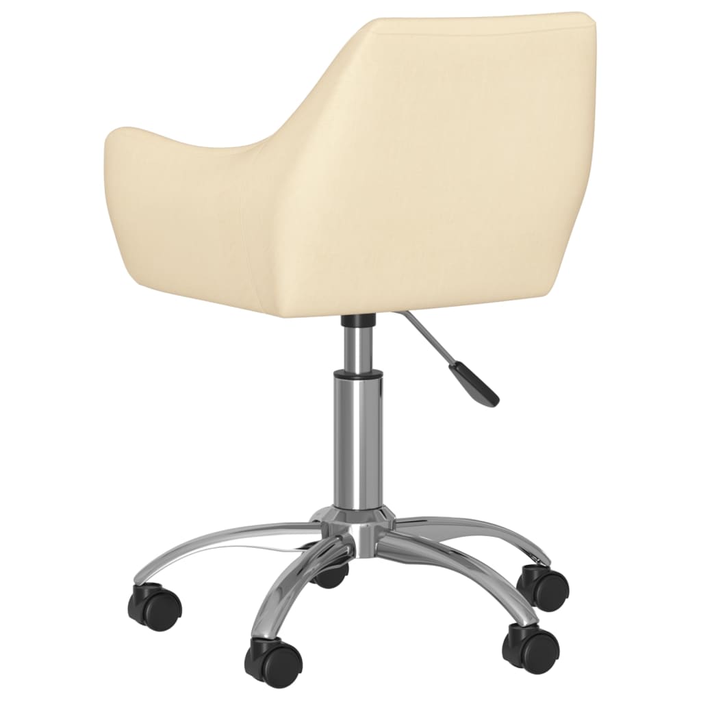 Esszimmerstühle 4 Stk. Drehbar Creme Stoff